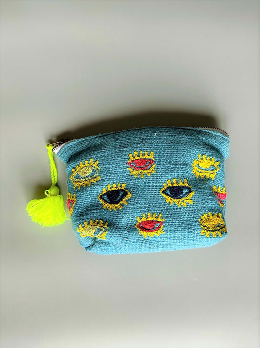 Powder Blue Evile Eye Pouch