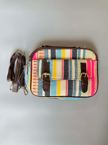 Vibrant Stripe Messenger Bag