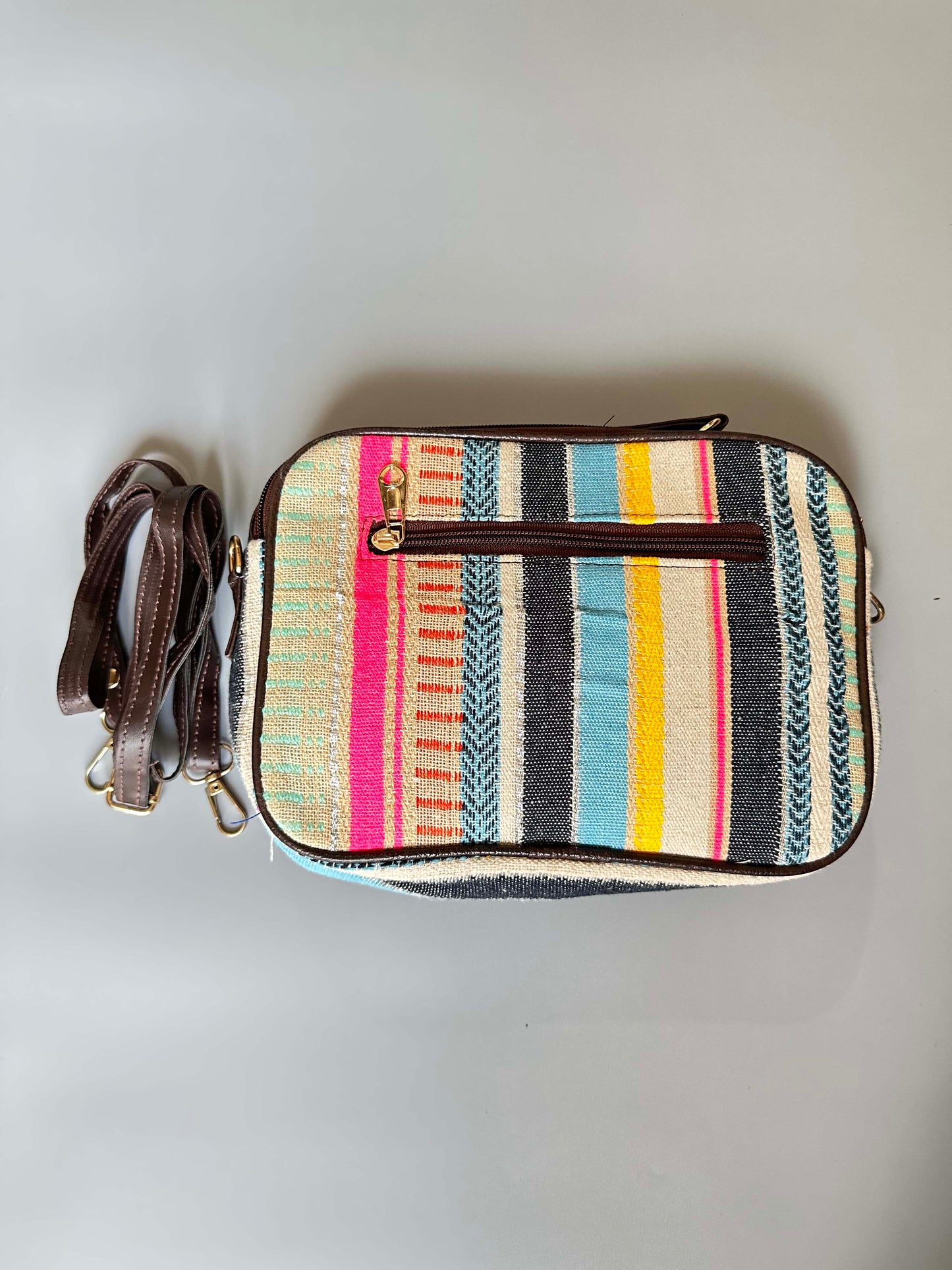 Vibrant Stripe Messenger Bag