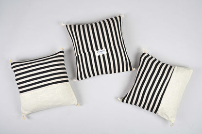 Black and White Linear Geometry Cushion Covers