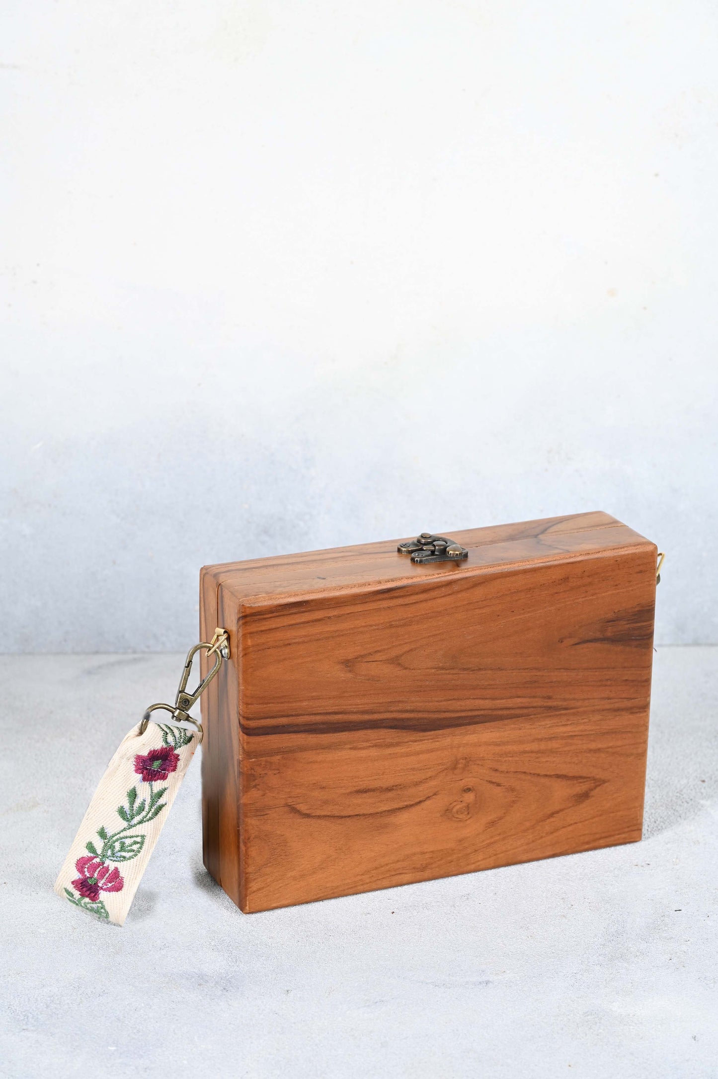 Twirl and Twist Wooden Box Bag