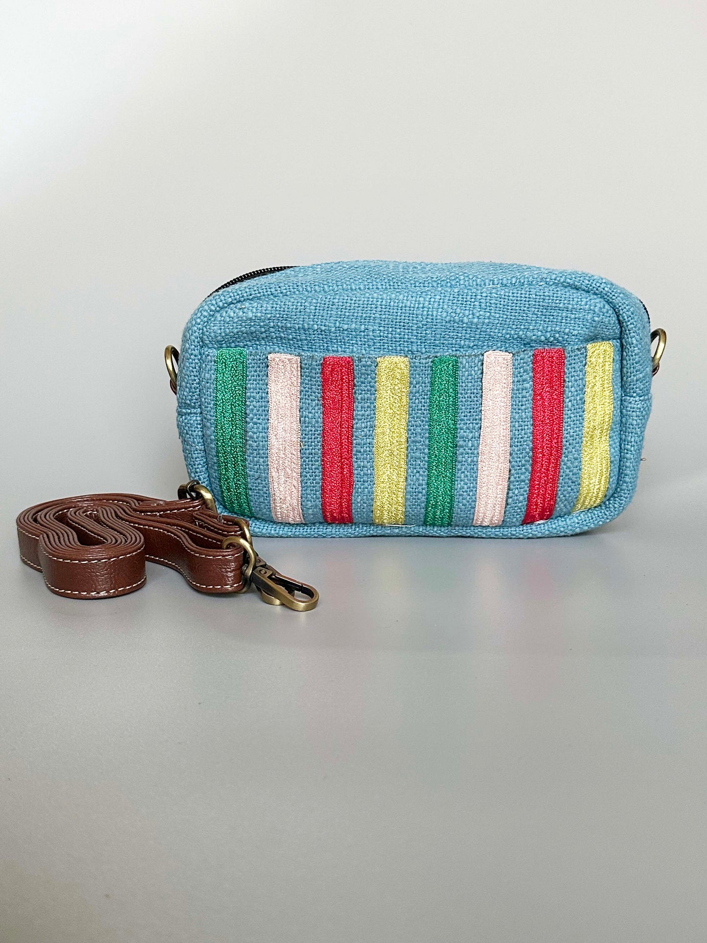 Powder Blue Candy Stripe Everyday Sling