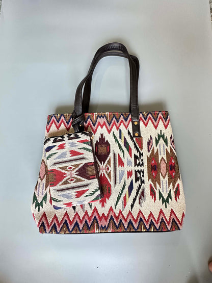 Amazing Aztec Three Pocket Tote Bag