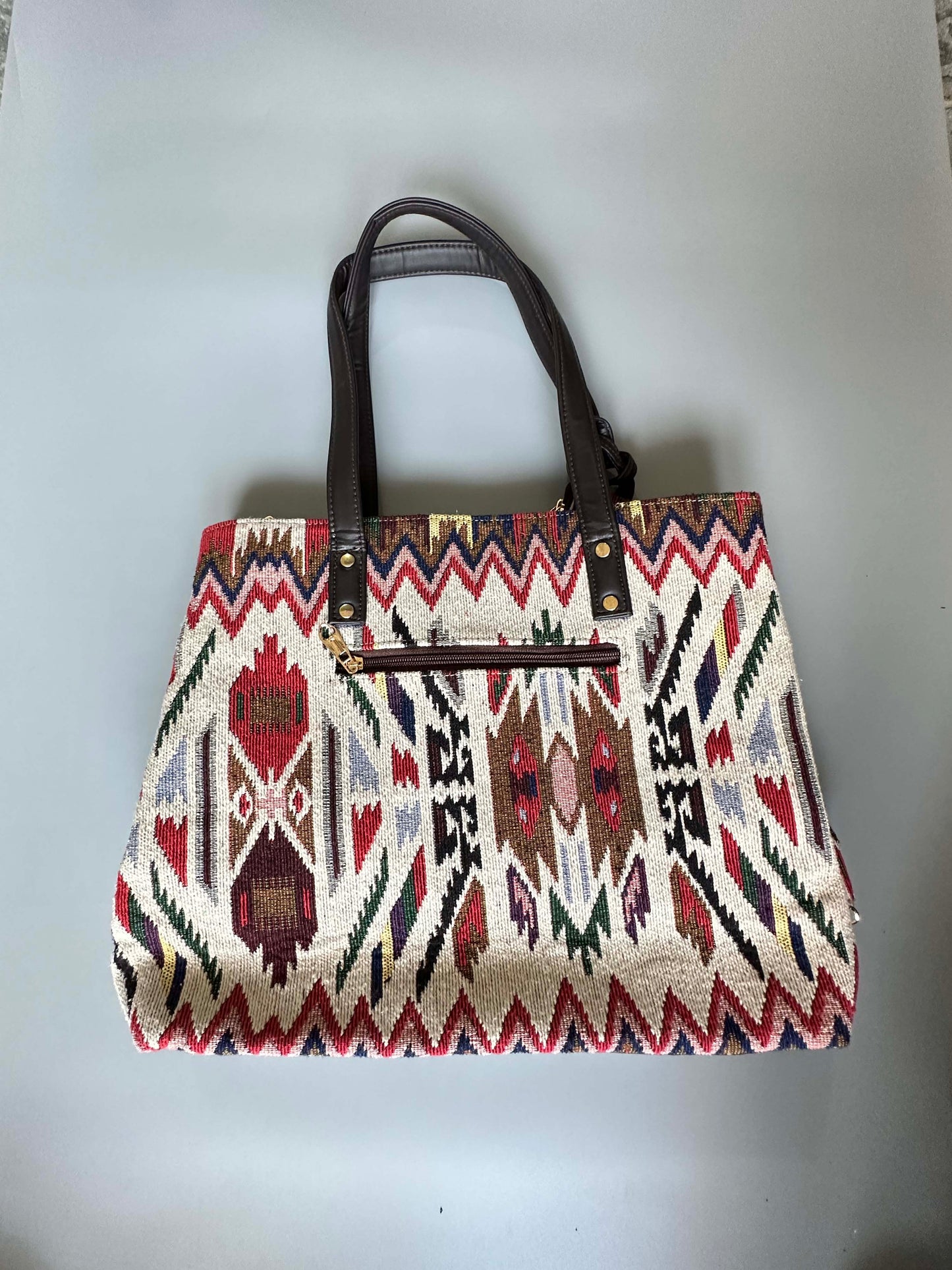 Amazing Aztec Three Pocket Tote Bag