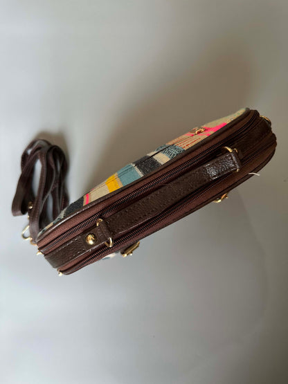 Vibrant Stripe Messenger Bag