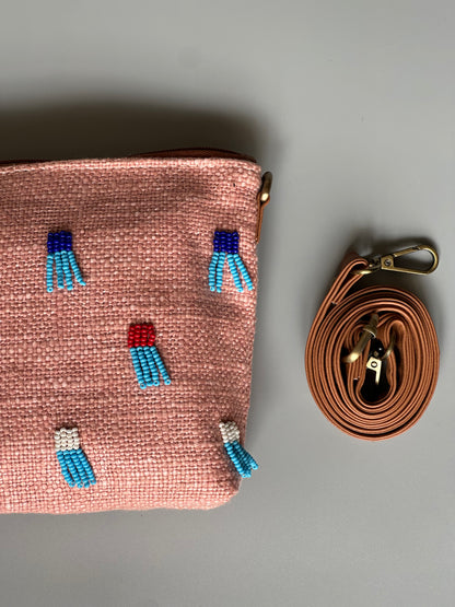 Pink Tassle Tamasha Pouch cum Sling