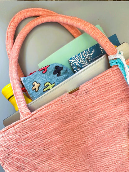 Coral Summer Tote