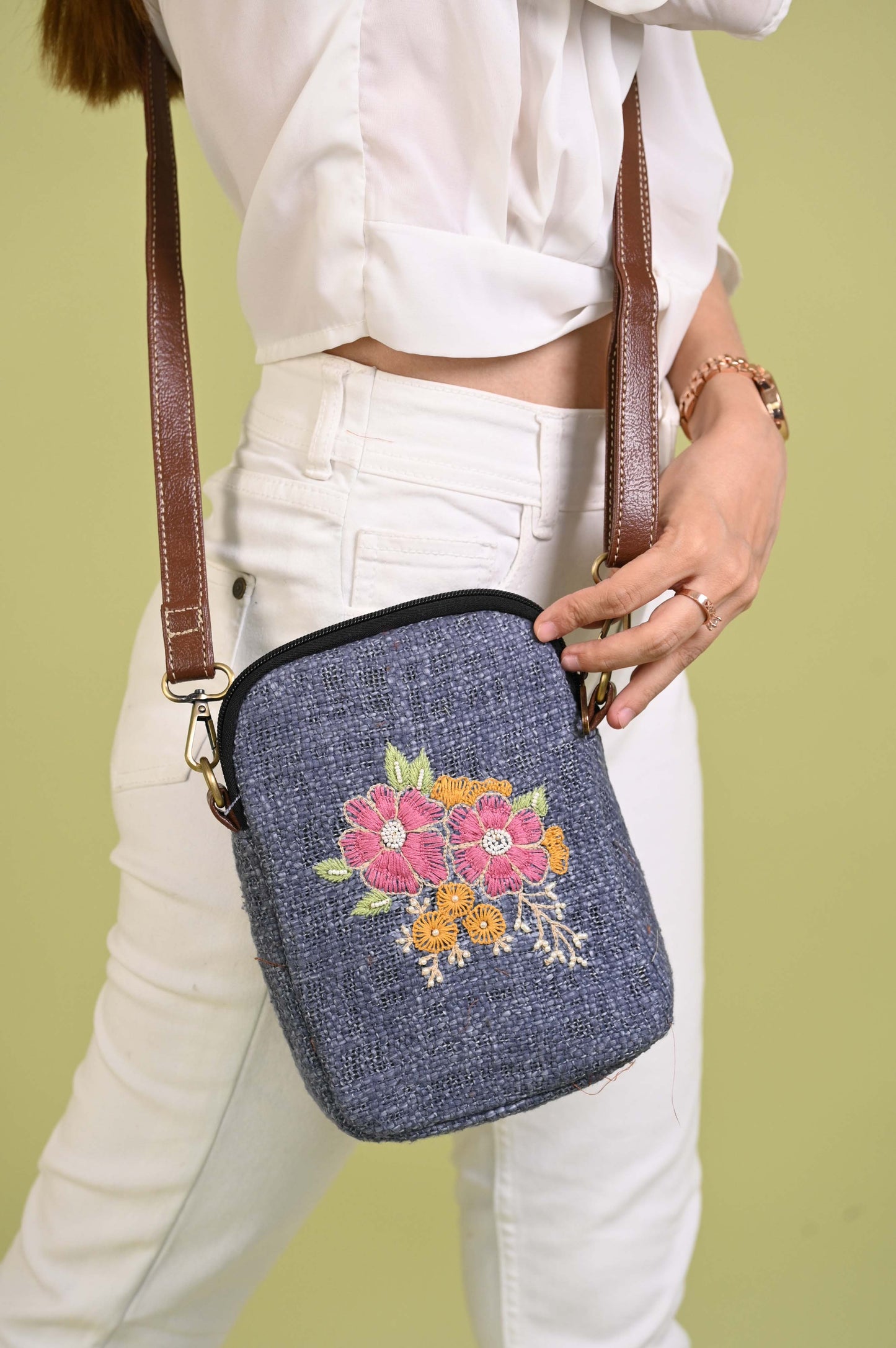 Pink Petunia Crossbody Sling