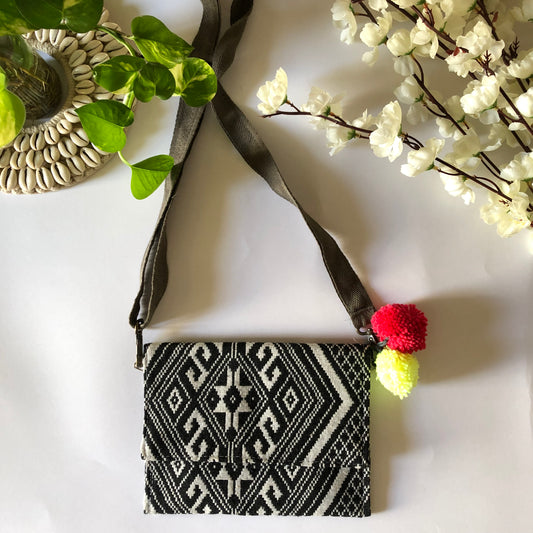 Monochrome Aztec Rectangle Basic Sling